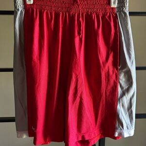 Nike Red and Gray Athletic Shorts